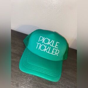 Green Trucker Hat with White Text